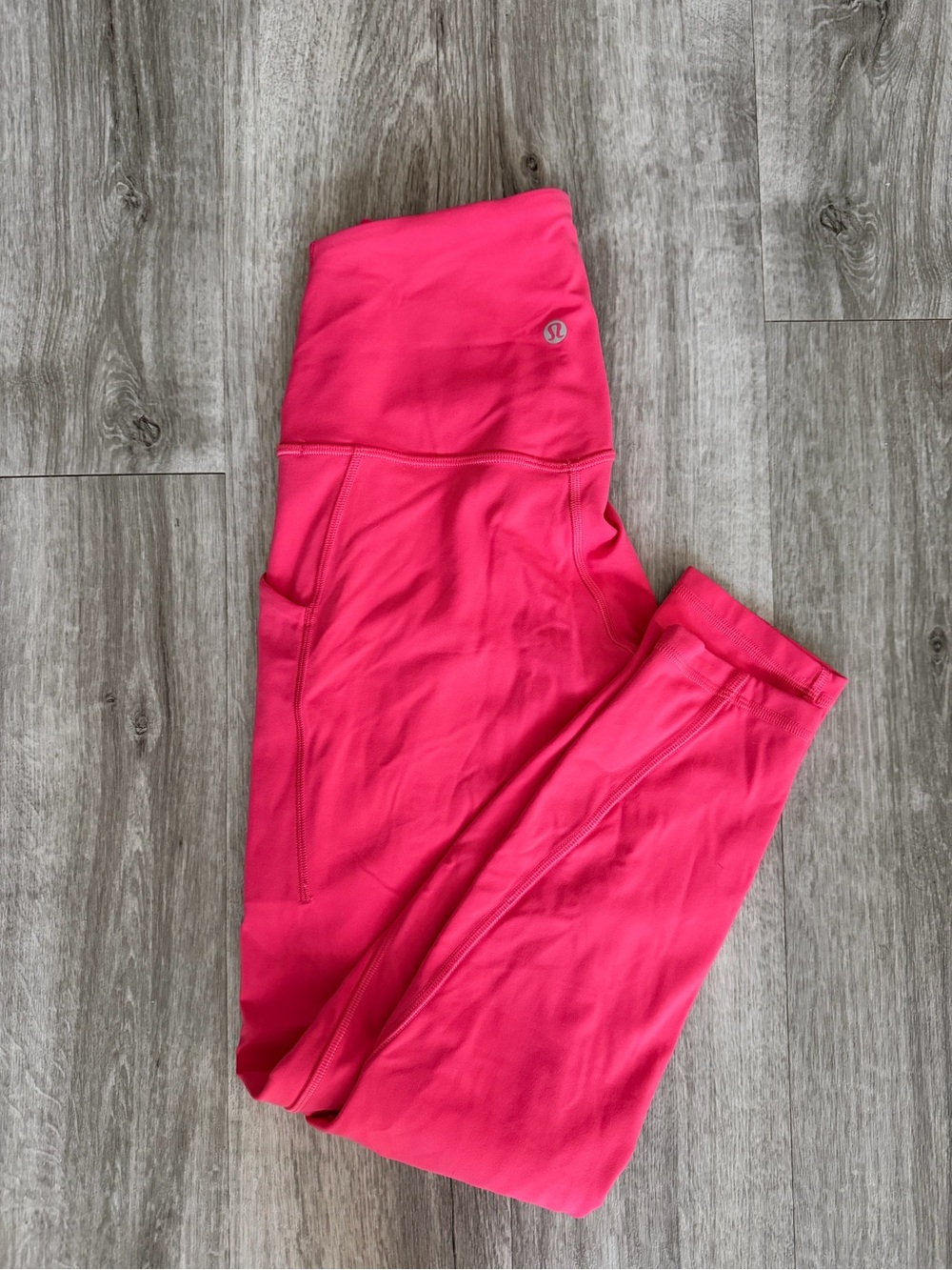 lululemon athletica Bright Pink High-Rise Leggings with Side Pocket